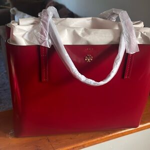 Brand new Lipstick Red Tory Burch tote!